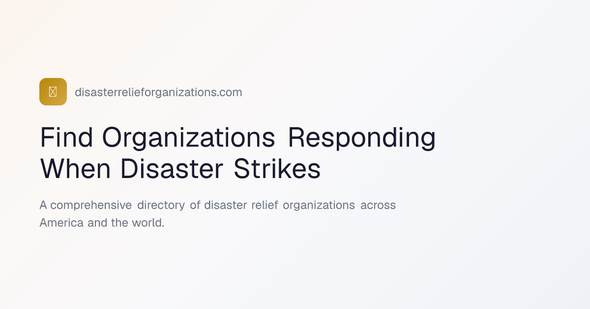 Relief Directory — Find Disaster Relief Organizations